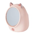 thumbnail image 4 of Caja de almacenamiento de maquillaje jinwen con Espejo de doble cara Estuche cosmético giratorio rosa, 4 of 8