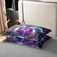 thumbnail image 4 of Erosebridal Housse de Couette Boho Loup 100 % Coton Taille Grand, Ensembles de Literie Florale Attrape-Rêves Taille Grand, Décor Animal Sauvage, Réversible (Sans Couette), 4 of 6