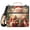 Cute Santa Claus Gift Teddy Bears, variant on Haosy 3 Ring Zipper Binder with Shoulder Strap Waterproof Trapper Keeper 2 Inch D-Ring 500 Sheets Capacity, Cute Hedgehog Sitting on Mushroom