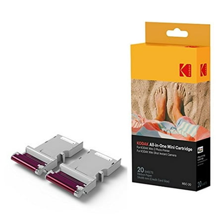 Kodak Mini 2 Photo Printer Cartridge MC All-in-One Paper & Color Ink Cartridge Refill - 20 Pack - COMPATIBLE with Mini Shot Camera, Mini 2 Printer (Not Original (Kodak All In One Printers Best Price)