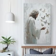 thumbnail image 5 of Jesus Wall Art Jesus And Butterflies Abstract Religious Painting Posters Art Print Wall Photo Paint Poster Hanging Picture Family Bedroom Decor Gift 24x36inch(60x90cm), 5 of 6