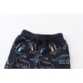 thumbnail image 5 of HAOTAGS Toddler Boys Pants, Narrow-legged Graphic Print Elastic Casual Sports Pants Black 4-5 T, 5 of 7