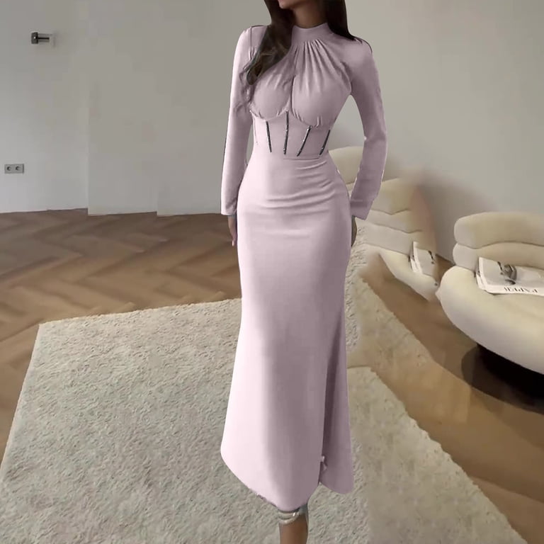 SCSAlgin Sexy Formal Dress for Women Ruched Crew Neck Long Sleeve Club Dress Cocktail Bodycon Evening Gown Maxi Long Dresses - Walmart.com SCSAlgin Sexy Formal Dress for Women Ruched Crew Neck Long Sleeve Club Dress Cocktail Bodycon Evening Gown Maxi Long Dresses - Walmart.com