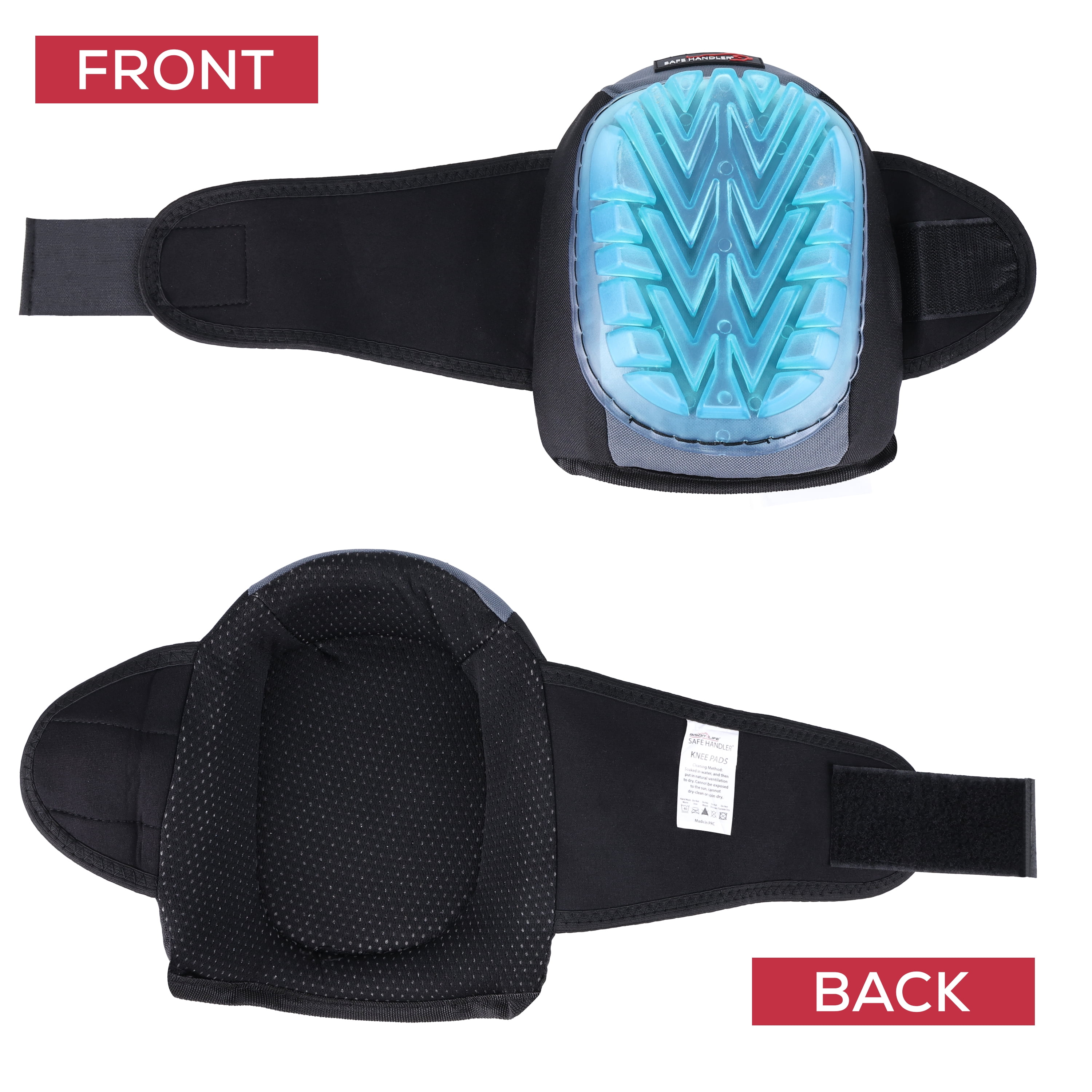 Safe Handler Professional Knee Pads with Superior Gel Cushion, Non-Marring, Blue, Heavy Duty Knee Protector