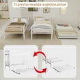 thumbnail image 6 of Heavy Duty Sturdy Metal Twin Over Twin Bunk Bed with Enhanced Upper-Level Guardrail, Non-Slip Ladder, Noise Reduced, 350 lbs Weight Capacity, Easy Assembly with All Tools, White, 6 of 11