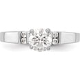 thumbnail image 4 of 14K White Gold Diamond Peg Set Semi Mount Engagement Ring (Size 7) Made In India rm2866e-008-waa, 4 of 5
