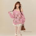 thumbnail image 3 of Sudadera con capucha de Hello Kitty estilo americano dulce y genial Y2k para mujer, suéteres kawaii holgados de principios de otoño, nueva moda, top informal y versátil, 3 of 5