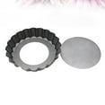 thumbnail image 4 of FRCOLOR Mini Tart Pan 2 Pcs 4 Round Baking Tray Non-stick Portable Mini Tart Pan Bread Cake Making Miniature Mold Baking Mat,3.94"X3.94"X0.79", 4 of 4