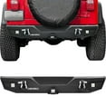 thumbnail image 2 of Ledkingdomus Rear Bumper for 1987-2006 Jeep Wrangler YJ TJ with LED Lights & D-Rings, 2 of 8