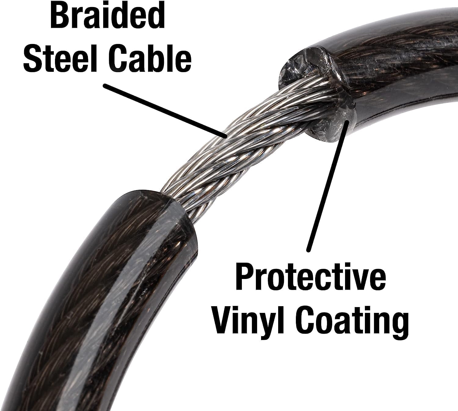 Cable Lock, Set Your Own Combination Bike Lock, 6 ft. Long, Black, 8122D