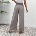 thumbnail image 6 of CIENVNSTG Floral Palazzo Boho Flowy Baggy Pants for Women Elastic High Waist Wide Leg Vacation Casual Long Lounge Trendy Trousers Gray XL, 6 of 6