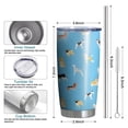 thumbnail image 6 of 20 Oz Kirky Hasky Dalmatian Coffee Tumbler Double Wall Insulated Stainless Steel Water Bottle | Metal Reusable Thermoses Flask with Cup Cap | Leak & Sweat Proof with Anti-Dust Lid, 6 of 7