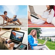 MAX SMART Portable Laptop Lap Desk w Retractable Mouse Pad Tray and Anti-slip Heat Shield