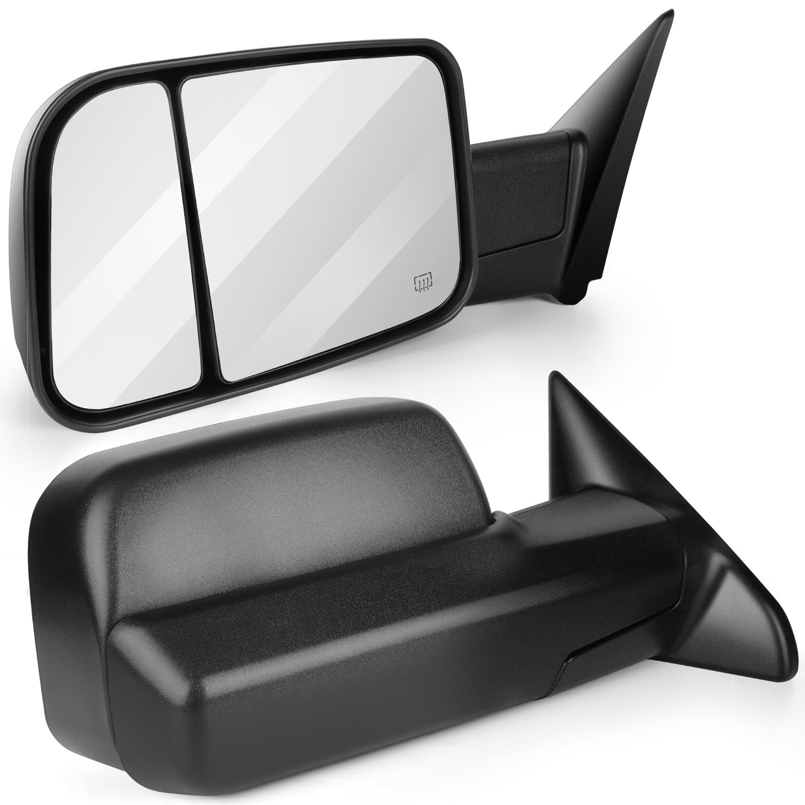 AUTOMUTO Towing Mirrors For Ford F-150 2004-2014 - Heated, Power Control, Turn Signal & Puddle Light