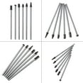 thumbnail image 4 of Bit Set 6pcs Tungsten Carbide  Files Burr Set, 1/4 Inch Shank Cylinder Head Solid Aluminum  Files Polishing Kit Cylinder Head Porting Kit 0.4 In Cutting Diameter, 4 of 7