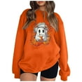 thumbnail image 2 of VKOYWKM Womens Halloween Sweatshirts Vintage Ghostface Oversized Sweatshirt Crew Neck Long Sleeve Pullover Tops Cute Spooky Graphic Sweatshirts, 2 of 4