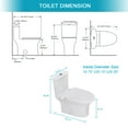 thumbnail image 2 of Boyel Living One Piece Elongated Dual Flush Toilet with 1.6/1.1 GPF, Soft-close Seat Included, 2 of 7
