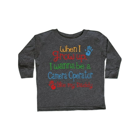 

Inktastic Future Camera Operator Like Daddy Gift Toddler Boy or Toddler Girl Long Sleeve T-Shirt