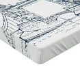 thumbnail image 2 of Ambesonne London Fitted Sheet, Europe Big Ben Landmark, Twin XL Size, Black White, 2 of 3