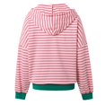 thumbnail image 4 of Womens Zip Up Hoodies Striped Fashion Sweatshirts Long Sleeve Jacket With Pockets 2024 Teen Girls Fashion Clothes Sweatcoat Zip up Sweatshirt Women Zipper Front Hoodies Hooded Sweatshirt Womens Hooded, 4 of 8