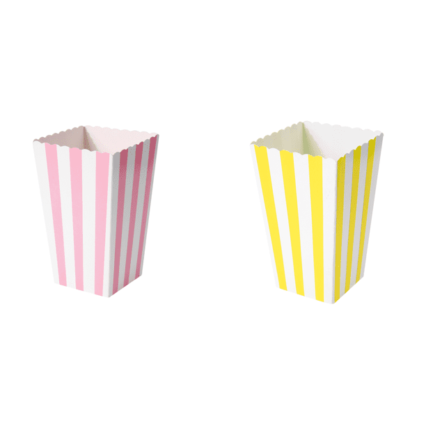 10pcs Favorece Las Cajas Palomitas Maíz para El Suministro Fiesta Bodas () Rosa