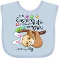 thumbnail image 3 of Inktastic Easter Sloth with bunny ears- funny Boys or Girls Baby Bib, 3 of 4