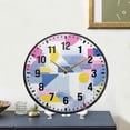 thumbnail image 4 of Yayeee Wall Clock Battery Operated 11.9" Silent Quartz Non-Ticking for Living Room Decor, Retro Simple Shapes, 4 of 8