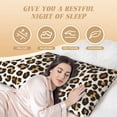 thumbnail image 3 of Body Pillow Cover - Soft Body Pillow Pillowcase, Leopard fashion texture Breathable Long Body Pillow Case Cover with Invisible Zipper 20x60in, 3 of 5