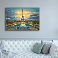 thumbnail image 5 of Epic Graffiti 'Paris France Fontaines de Chaillot and Eiffel Tower seen from the Place du Trocadero' by Pedro Gavidia, Canvas Wall Art, 60"x40", 5 of 8
