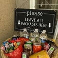 thumbnail image 2 of Delivery Sign,Please Leave All Packages Here Black Wood Wall Decor,Delivery Driver Thank You,Wooden Sign Plaque Wall Hanging Package Delivery Boxes Mail Box 6x12 Inch, 2 of 7