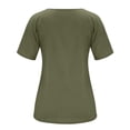 thumbnail image 4 of Womens T Shirts Summer Tops 2025 Solid Color Short Sleeve Scoop Neck Casual Soft Basic Tees Tshirts Shirts for Women, 4 of 6