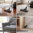 thumbnail image 5 of OVENTE Canister Upright Vacuum Cleaner with 1400W Powerful Suction, Telescoping Wand and Automatic Cord Rewind, Lightweight Cleaning Machine for Hard Floors and Carpets, Black ST1600B, 5 of 7