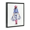thumbnail image 3 of Stupell Industries Southwestern Cowgirl & Shopping Bags Black Floating Frame Canvas Art, 17 x 21, by Amanda Greenwood, 3 of 8