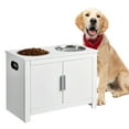 thumbnail image 4 of KFFKFF Pet Dining Area with Dual Metal Dishes, Raised Canine Feeding System with Cabinet, Food and Toy Storage Unit for Pets, Contemporary Design for Dogs, 4 of 9