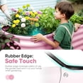 thumbnail image 6 of KING BIRD Raised Garden Bed 2.85 ft Tall 6 in 1 Galvanized Planter Garden Box Outdoor for Gardening, Deep Root Vegetables, Flowers 94.5X23.6X34.2 in, Pink, 6 of 10