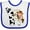 White and Royal, variant on Inktastic I'm One-cowgirl Riding Horse Birthday Girls Baby Bib