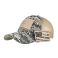 thumbnail image 2 of Taluosi American Flag Camouflage Baseball Cap Outdoor Men Adjustable Sun Mesh Peaked Hat, 2 of 8