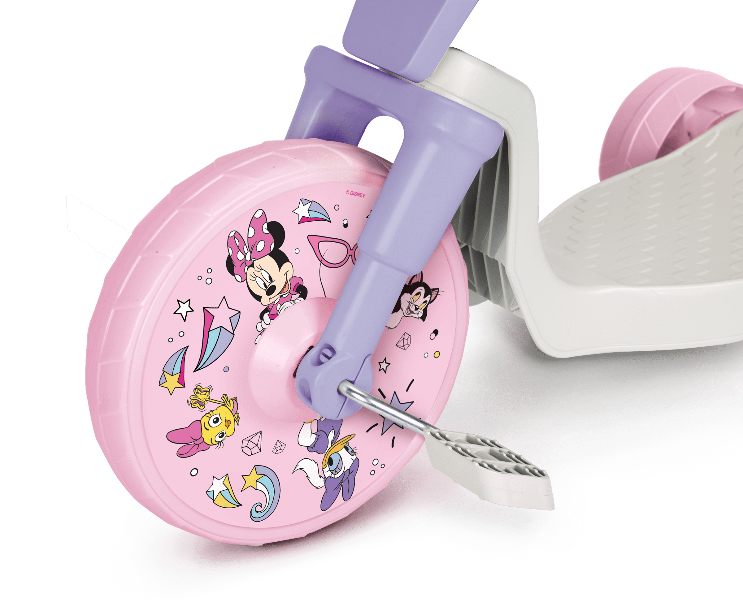 Fly Wheel Minnie Mouse Junior Cruiser Tricycle with 10 inch Front Wheel Child 2 to 4 Years