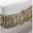 thumbnail image 2 of Abstract Bed Skirt, Circles and Lines Composition Hand Drawn Modern Artwork, Elastic Bedskirt Dust Ruffle Wrap Around for Bedding Decor, 4 Sizes, Sage Green Brown Blush, by Ambesonne, 2 of 2