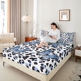 thumbnail image 4 of Castle Fairy Gradient Butterfly Queen Sheet Sets for Adults Female,Cheetah Print Bed Set, 4 of 7