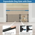 thumbnail image 2 of Indoor Dog Gate with Door, 26-41" Extra Wide Full Metal Pet Gate Short Dog Gate for Stairs, Pressure Mount 14'' Tall Small Puppy Low Gate Easy Step Over for Doorways, 2 of 5