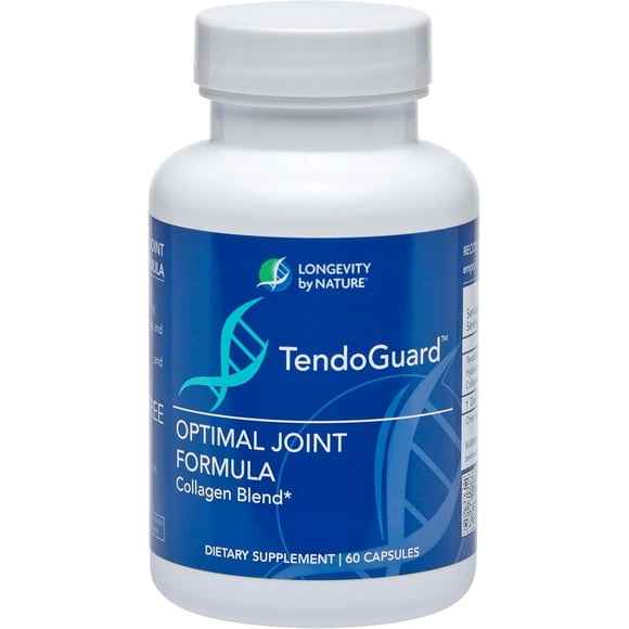 Longevity By Nature TendoGuard Joint Health Supplement, Collagen Peptides for Tendon & Cartilage Support, 60 Capsules