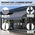 thumbnail image 4 of VEVOR Manual Retractable Awning, 118" Outdoor Retractable Patio Awning Sunshade Shelter, Adjustable Patio Door Window Awning Canopy with 39" Sun Shade Curtain for Backyard, Garden, Balcony, 4 of 10