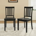 thumbnail image 3 of EOP Windsor Dining Chairs Set of 2, Modern Solid Wood Living Room Chairs, Armless High Back Kitchen chairs, Farmhouse Side Chairs for Kitchen and Dining Room with Non-Slip Foot Pads, Black, 3 of 9
