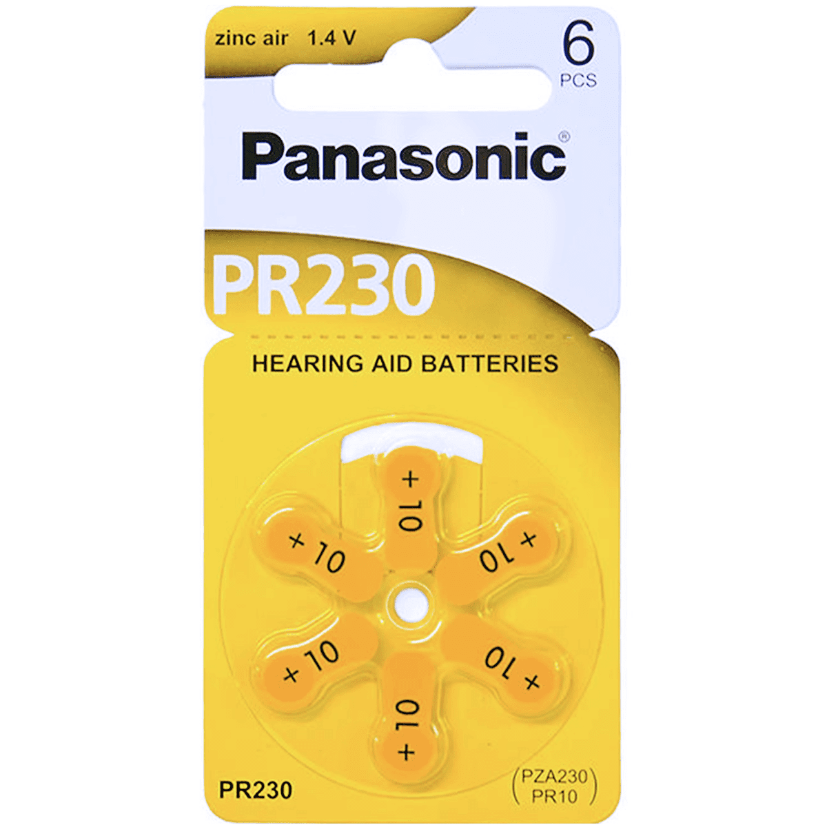 60 Panasonic Hearing Aid Batteries Size: 10