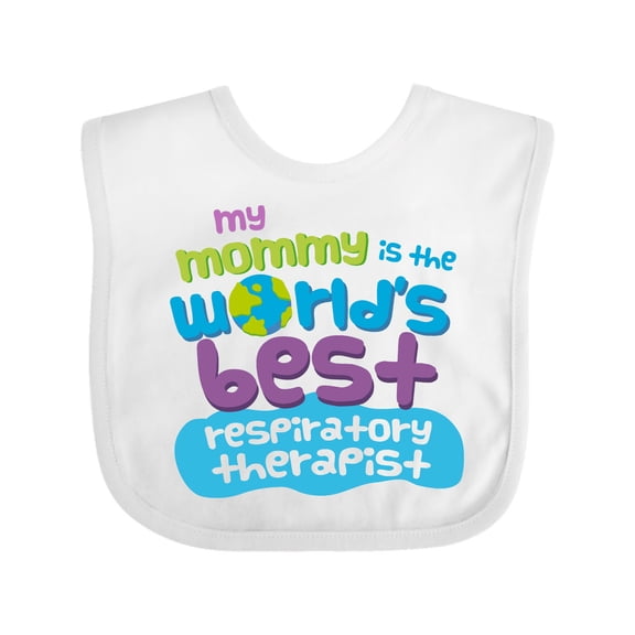 Inktastic My Mommy is the Best Respiratory Therapist Boys or Girls Baby Bib