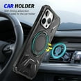 thumbnail image 4 of Military Grade TUFF MagSafe Case with Rotating Ring Stand for iPhone 15 Pro - Blue, 4 of 7