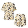 thumbnail image 2 of Sigee Snake And Floral for Sleepwear Casual Pjs with Pockets Women's Pajamas Sets Shorts 2 Piece Short Sleeve Lounge Sets, 2 of 9