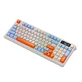 thumbnail image 1 of funtasica Russian Mechanical Gaming Keyboard PBT Keycaps 38.5x14.5cm Wireless Keyboard blue yellow, 1 of 9