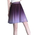 thumbnail image 2 of Women's Elegant Tulle Skirts, Gradient Color Elastic A-Line Layered Short Skirt Streetwear, 2 of 10